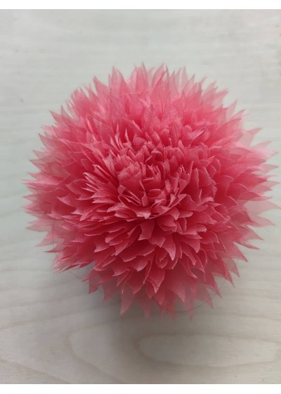 Изкуствено цвете за коса и брошка цвят корал - размер 10 см